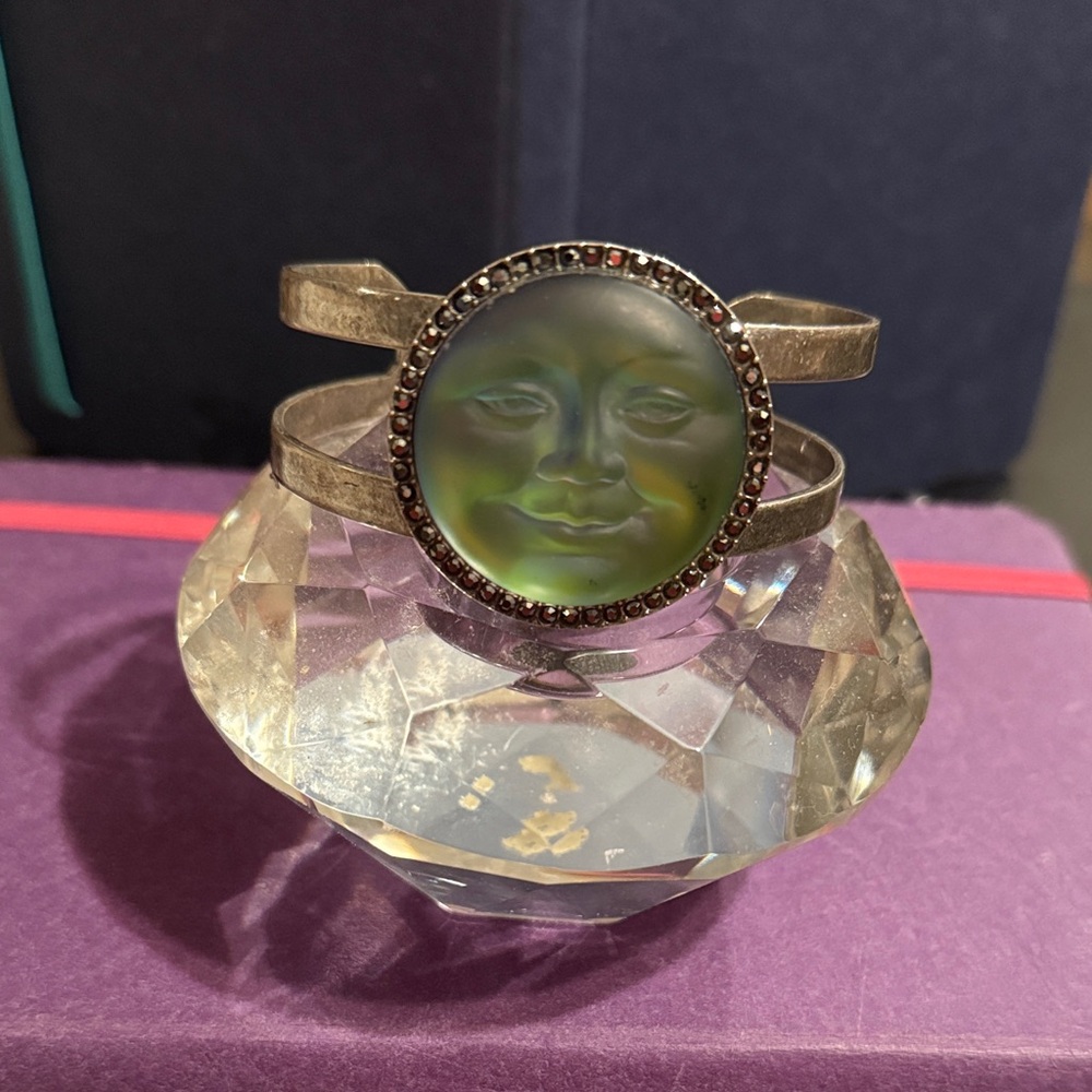 Kirks Folly Silver and Green Moon Bracelet